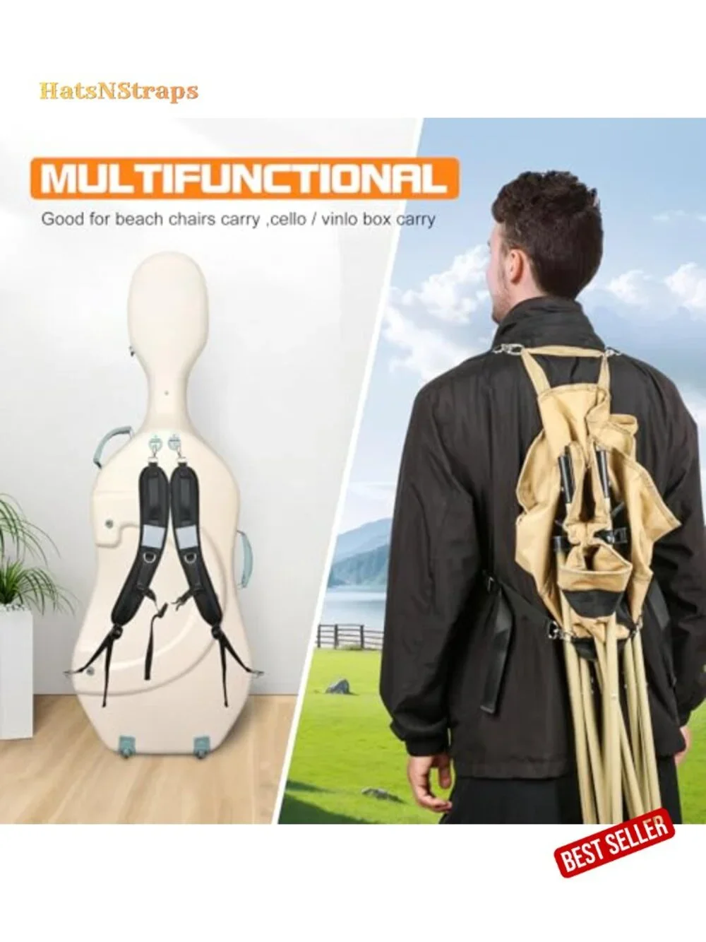 Adjustable Padded Backpack Straps with Metal Clips Replacement Dry Bag Straps
